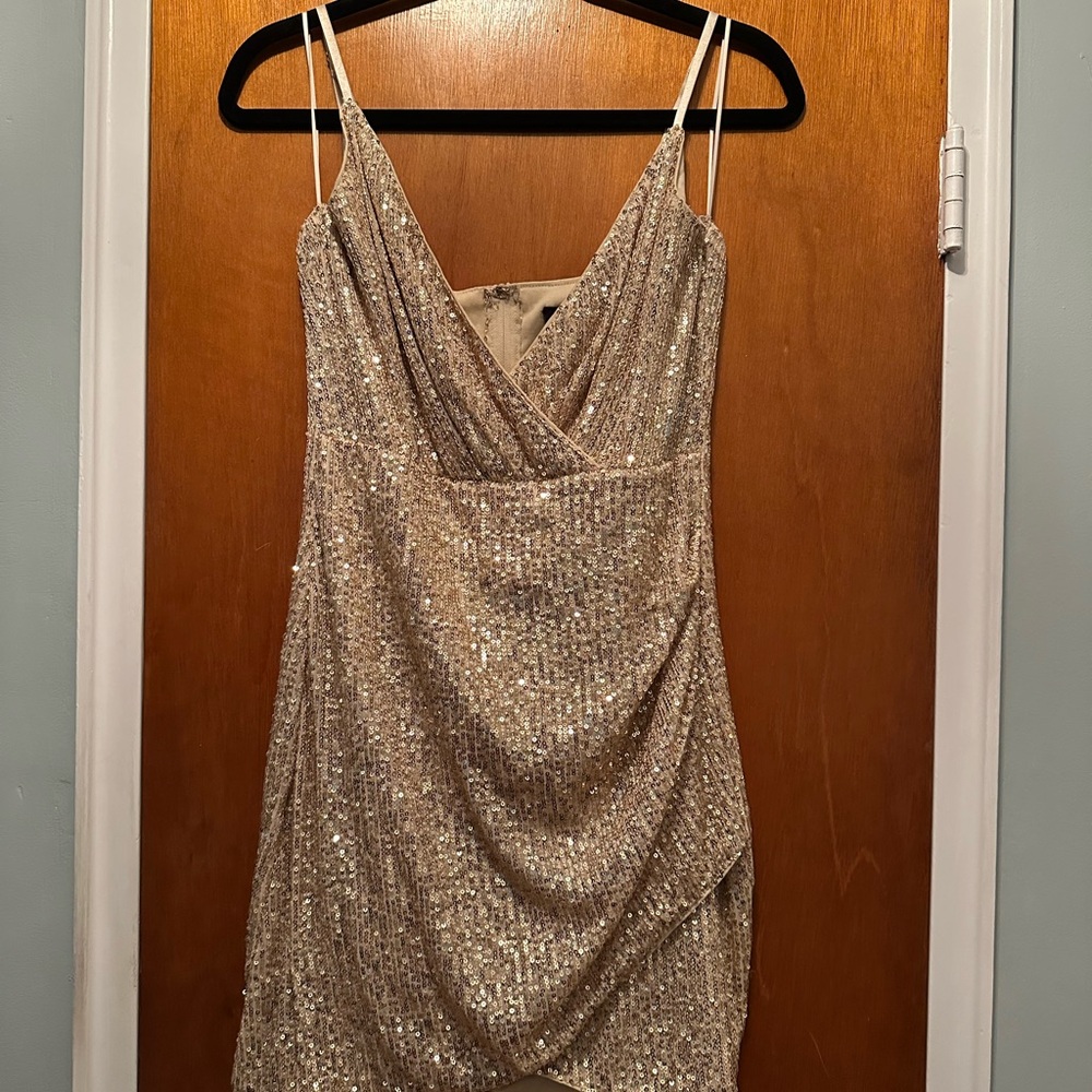 Windsor Gold Sequin Mini Dress
